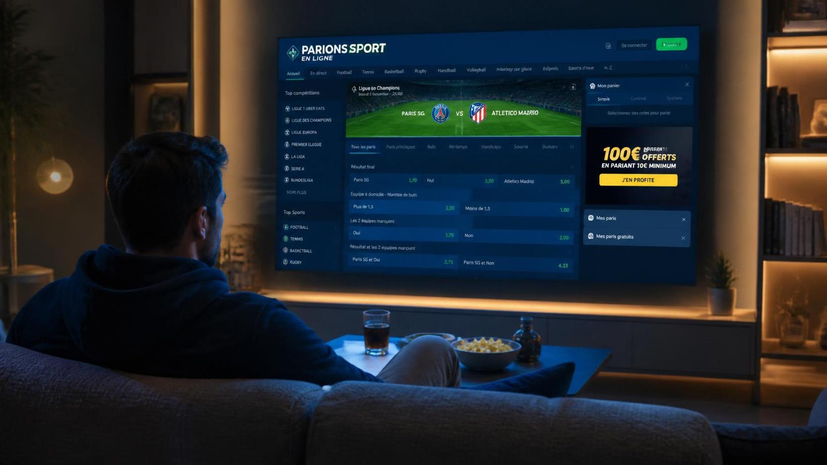profitez de parions sport en grand format et vivez chaque moment de l'action en plein écran pour une expérience immersive et captivante.