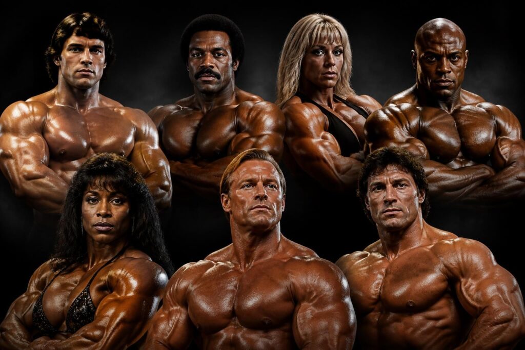 découvrez les portraits des légendes du culturisme, ces bodybuilders qui ont marqué l'histoire par leur force, leur discipline et leur passion.