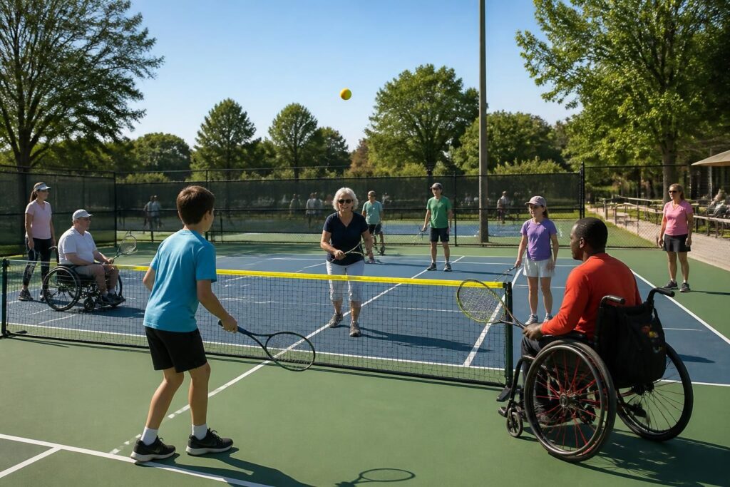 découvrez comment rendre le tennis accessible à tous, en jouant librement et sans aucune contrainte, pour le plaisir de chacun.