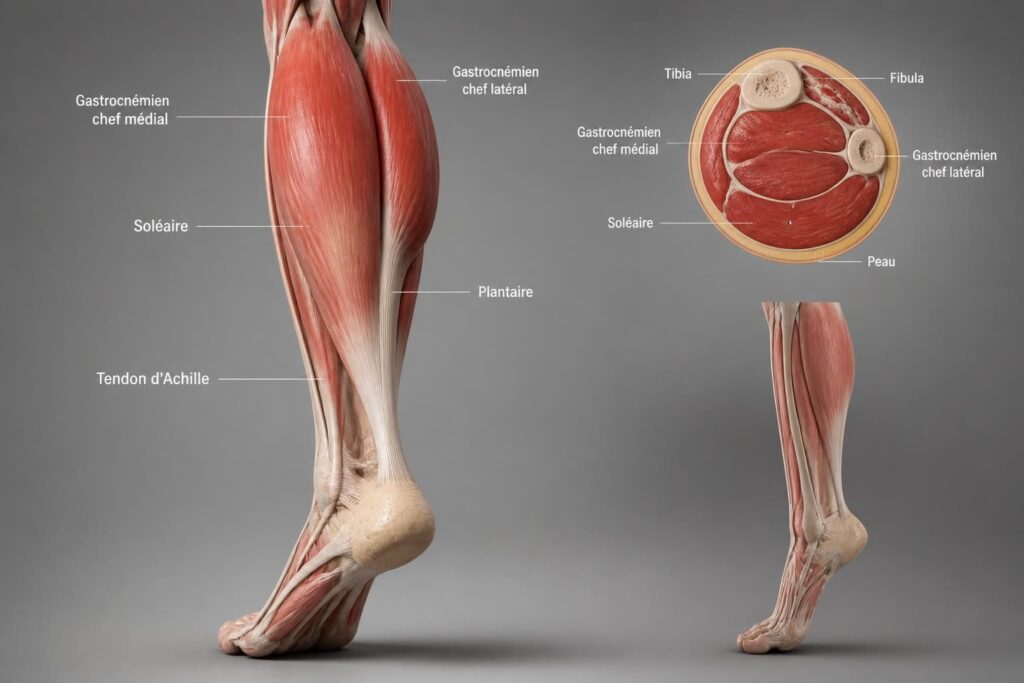 découvrez l'anatomie détaillée des muscles du mollet et comprenez leur fonction essentielle dans le mouvement et la stabilité du corps.