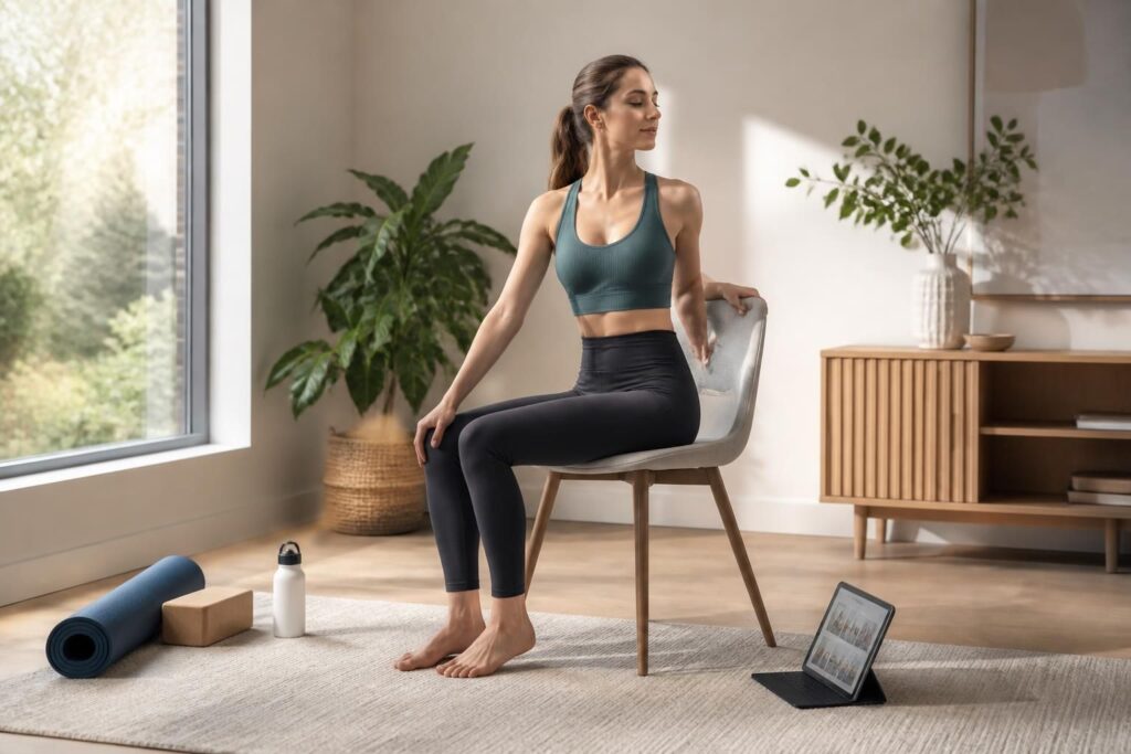 découvrez notre sélection des meilleures applications gratuites pour pratiquer le yoga sur chaise facilement, à tout moment et partout, idéal pour tous les niveaux.