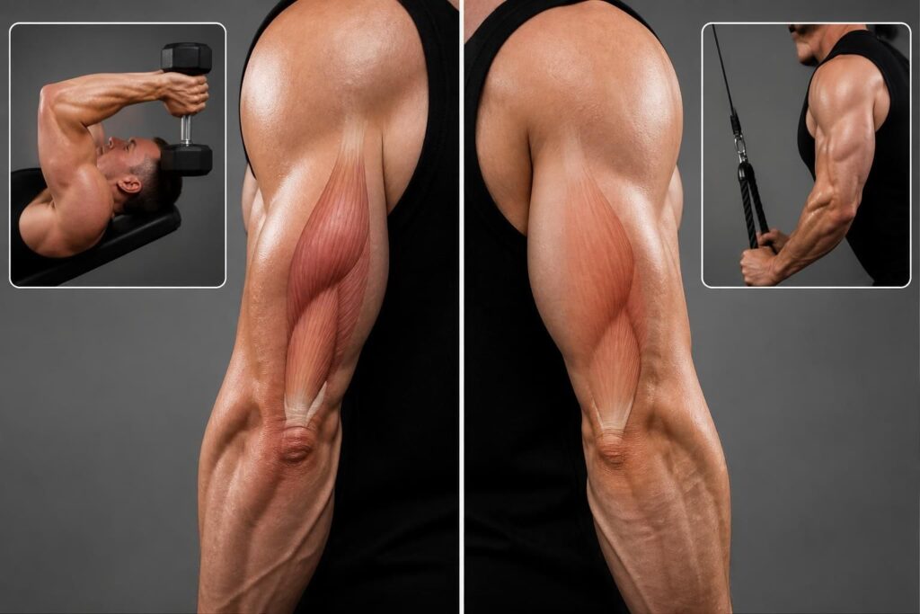 apprenez à distinguer le chef long du chef court du triceps et découvrez les gestes appropriés pour renforcer efficacement vos bras.